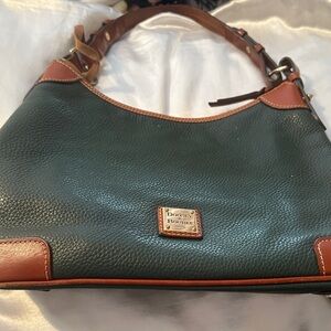 Dooney & Bourke hunter green pebbled leather shoulder bag. Excellent condition